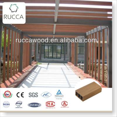 Foshan Factory Direct 100*50mm Eco-friendly WPC Hollow Square Hollow Timber Tube For Pergola, exterior wall cladding